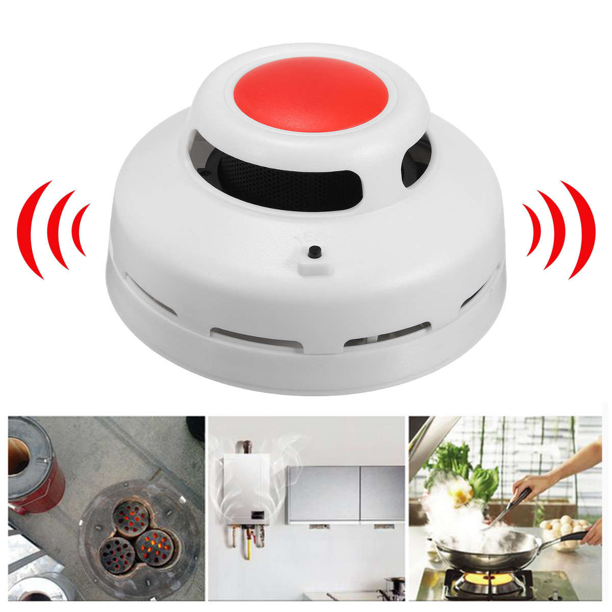 Combination Carbon Monoxide And Smoke Alarm CO andE Smoke Detector Home Security - 0.17kg