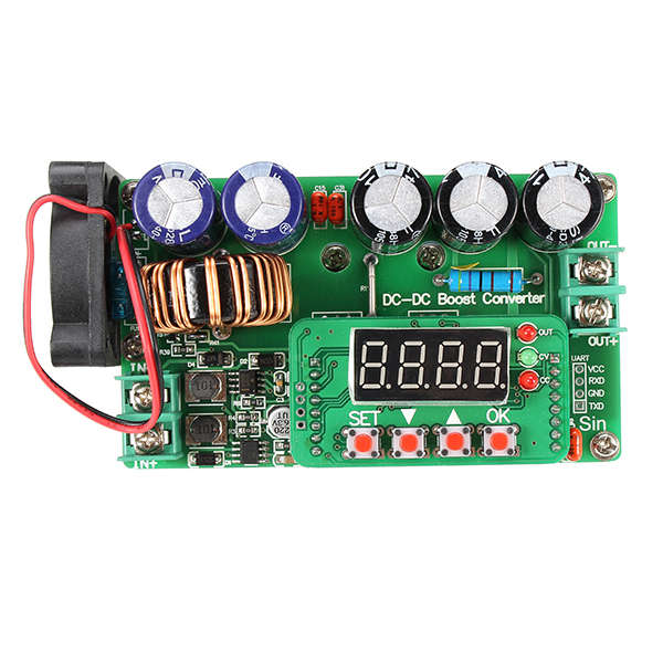 600W Digital Control DC-DC Adjustable Step Up Module Constant Voltage Current Solar Charging -