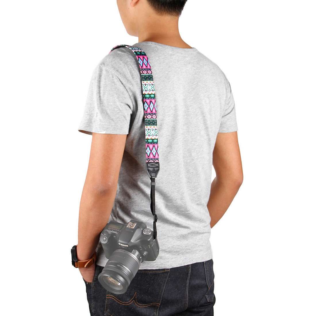 PULUZ PU6005 Retro Ethnic Style Multi-color Series Shoulder Neck Strap Camera Strap for SLR DSLR C