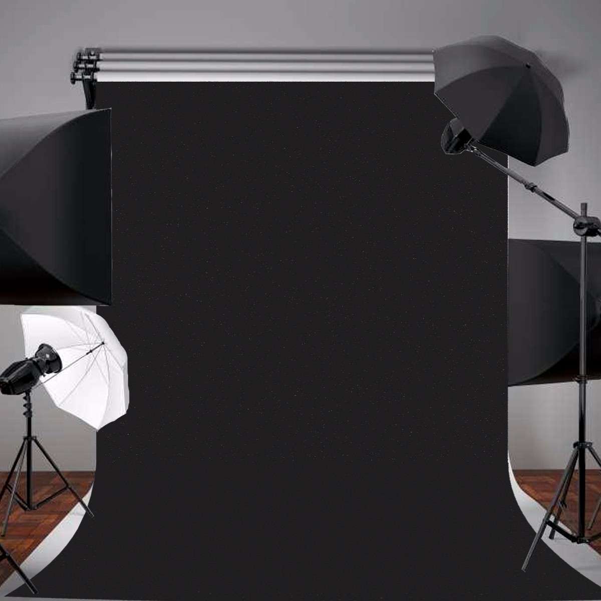 3x5ft Black Photography Backdrop Background Studio Photo Indoor Screen Props - 0.17kg
