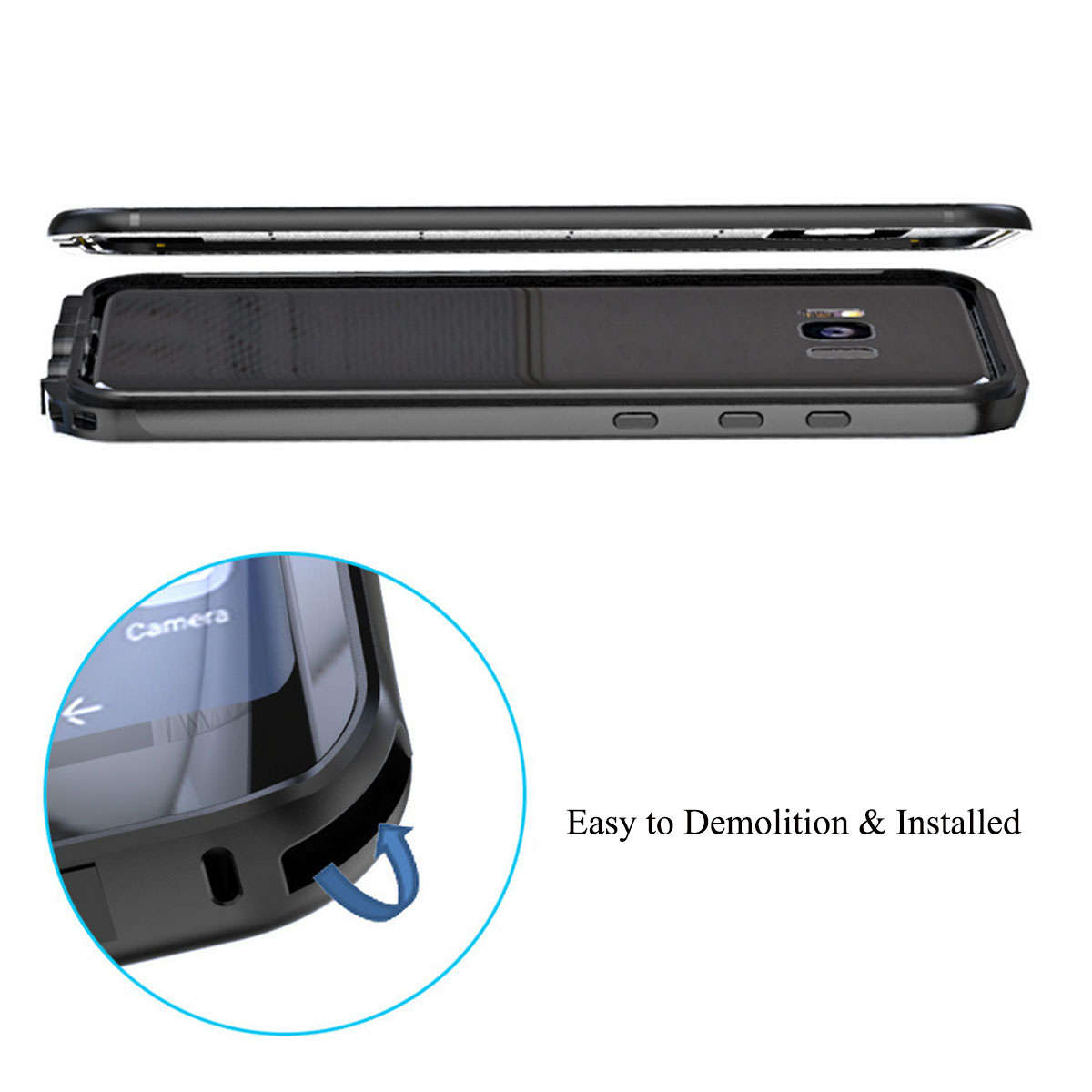 Swimming Waterproof Snowproof Hard PC Case for Samsung Galaxy S8 Plus - 0.09kg