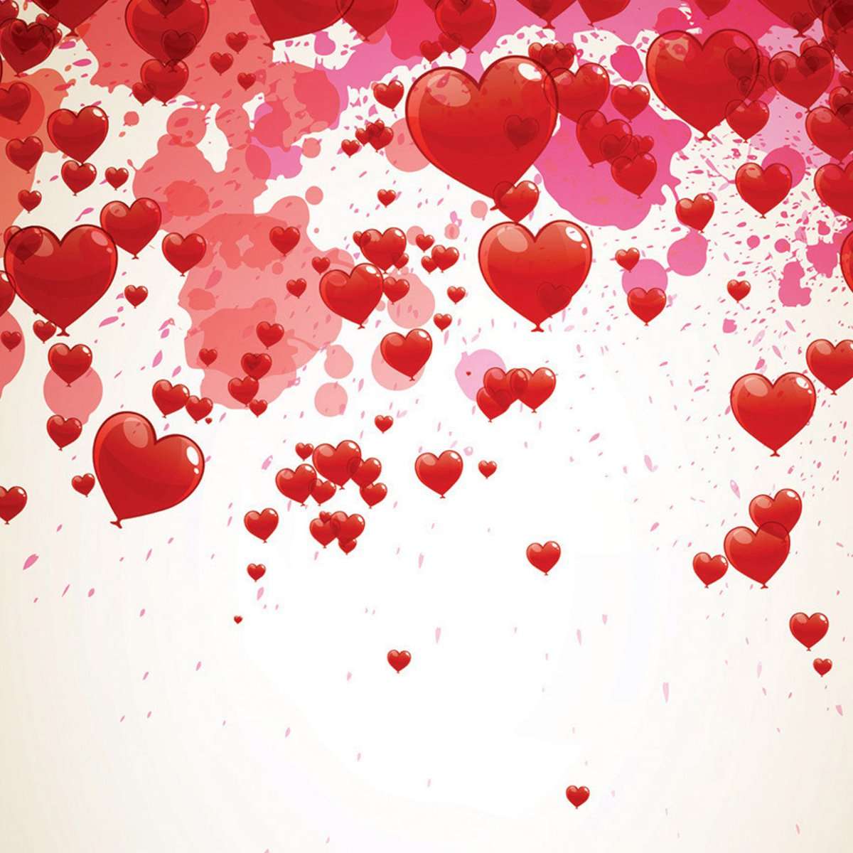 8X8FT Vinyl Love Heart Photography Background Studio Backdrop Wedding Photo Prop - 0.59kg