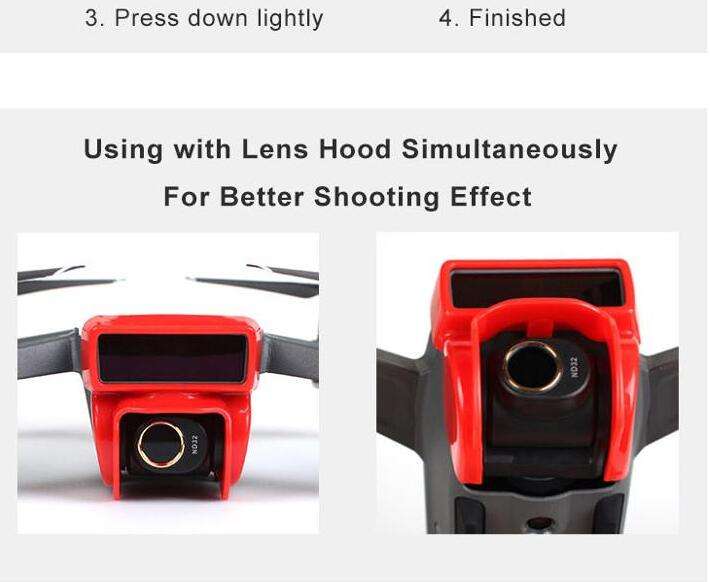 Sunnylife Camera Lens Filter CPL MCUV ND8 ND16 ND32 Not Affect Gimbal Self-inspection For DJI Spark