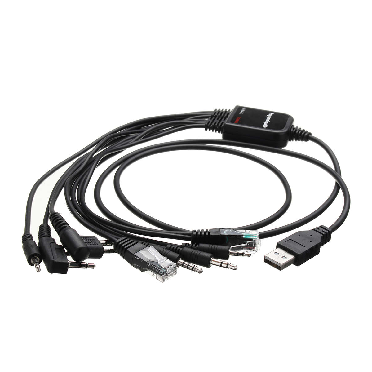 8 In 1 USB Programming Cable for Baofeng for Motorola for Kenwood TYT QYT Radio - 0.10kg