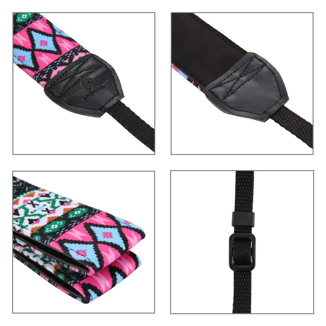 PULUZ PU6005 Retro Ethnic Style Multi-color Series Shoulder Neck Strap Camera Strap for SLR DSLR C