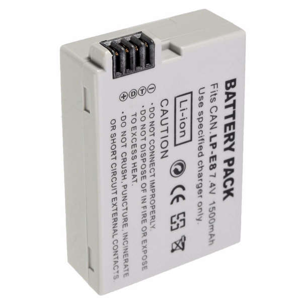 LP-E8 7.4V 1500mAh Rechargeable Camera Battery Pack for Canon 550D 600D 650D 700D - 0.05kg