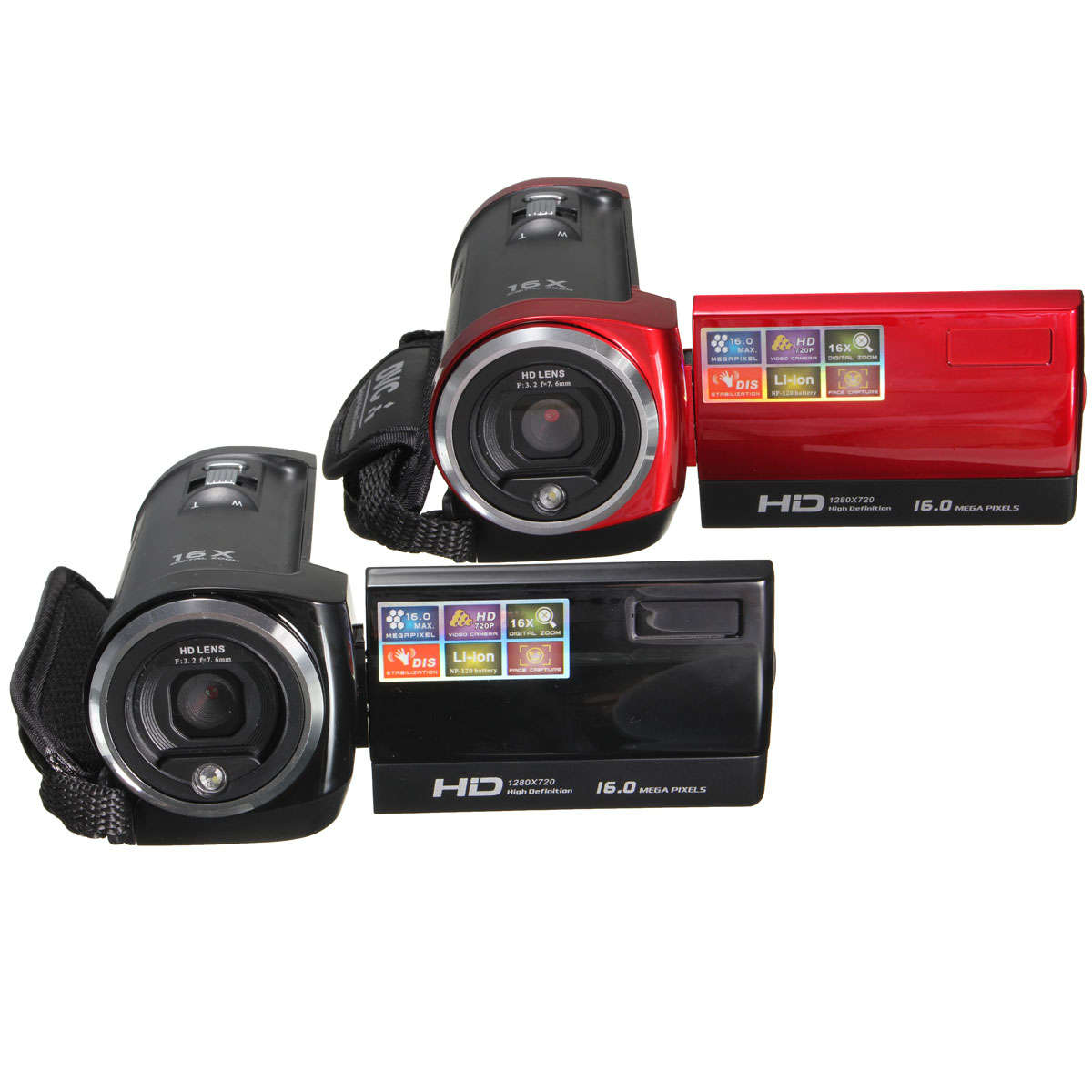 16MP 2.7 Inch TFT LCD 720P HD 16X Zoom DV Digital Video Camera Camcorder DVR - 0.45kg