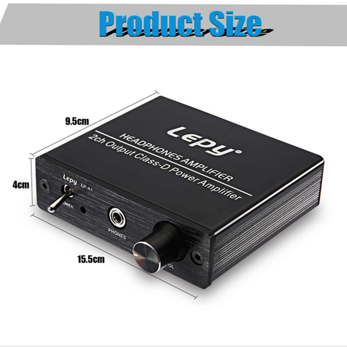 LEPY LP-A1 Hi-Fi Stereo Audio Headphone Amplifier 2 Channel output Class D Power Amp - 0.15kg