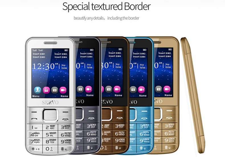 SERVO 225 2.4 Inch 1100mAh Bluetooth Whatsapp Fackbook FM MP3 Metal Body Dual SIM Card Feature