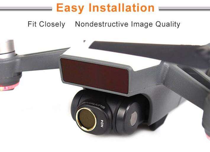 Sunnylife Camera Lens Filter CPL MCUV ND8 ND16 ND32 Not Affect Gimbal Self-inspection For DJI Spark
