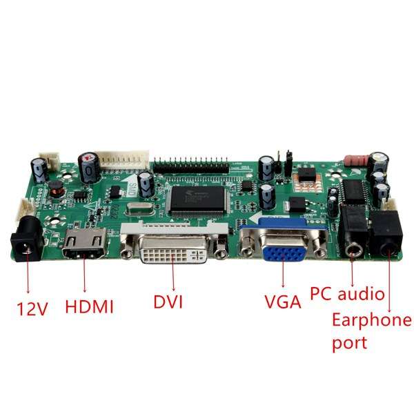 LCD Controller Board HD DVI VGA Audio PC Module Kit For 15.6 Inch Display - 0.08kg