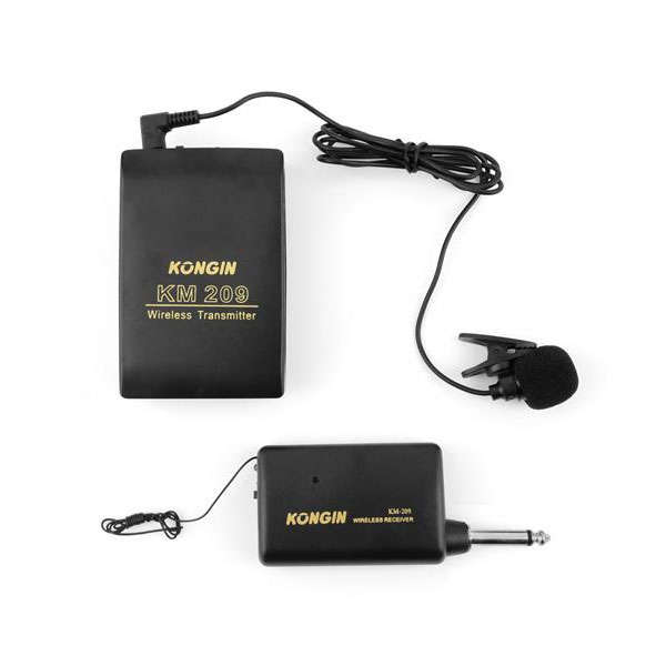 Kongin KM 200 VHF Stage Wireless Lavalier Lapel Headset Microphone System Mic FM Transmitter -