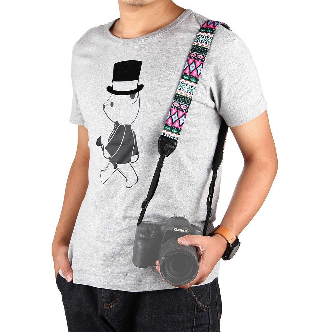 PULUZ PU6005 Retro Ethnic Style Multi-color Series Shoulder Neck Strap Camera Strap for SLR DSLR C