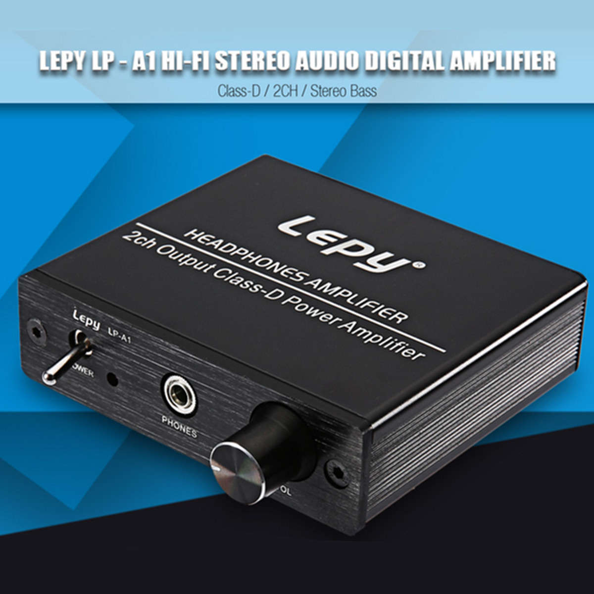 LEPY LP-A1 Hi-Fi Stereo Audio Headphone Amplifier 2 Channel output Class D Power Amp - 0.15kg