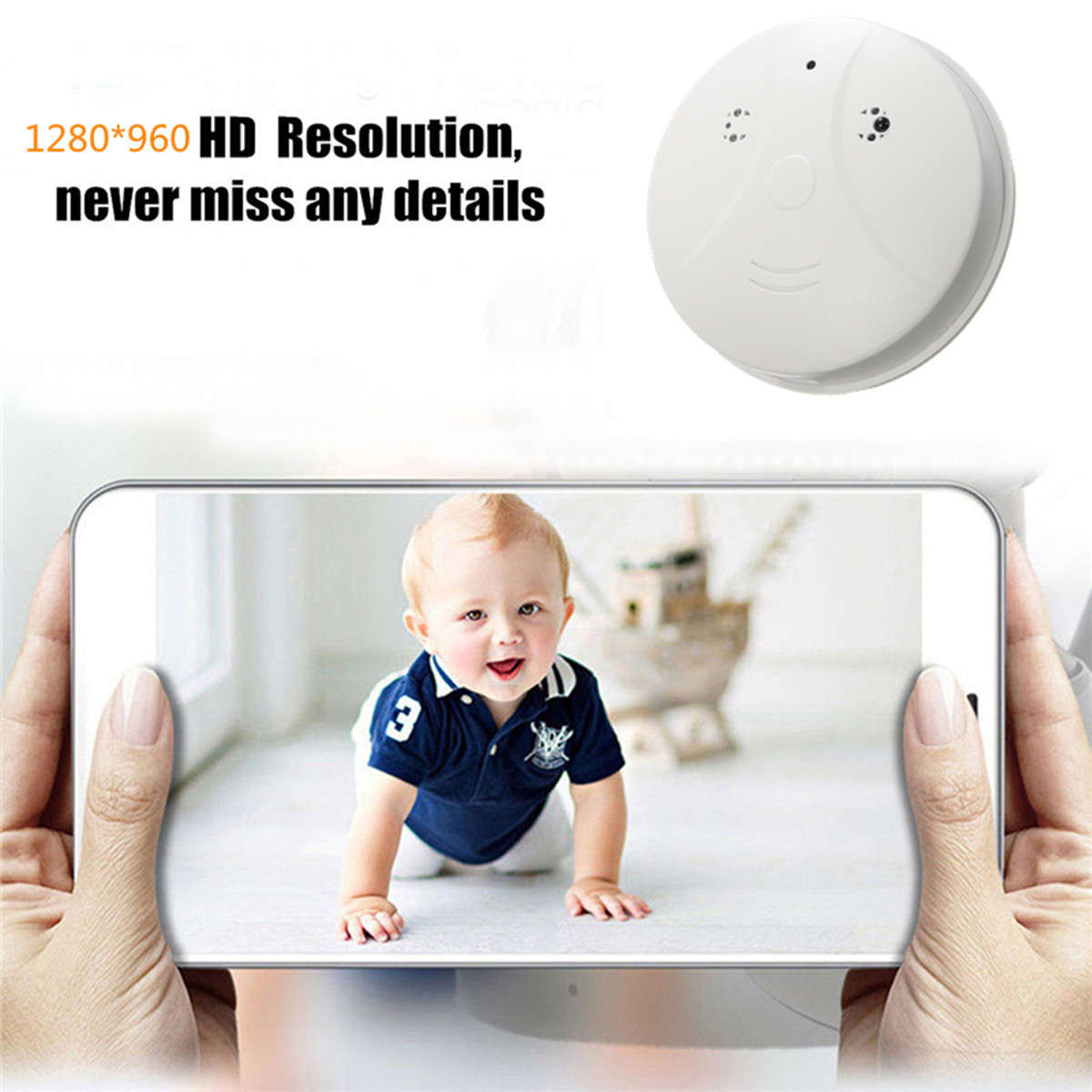 Mini HD DVR Hidden Camera Smoke Detector Motion Detection Video Recorder Camera - 0.20kg