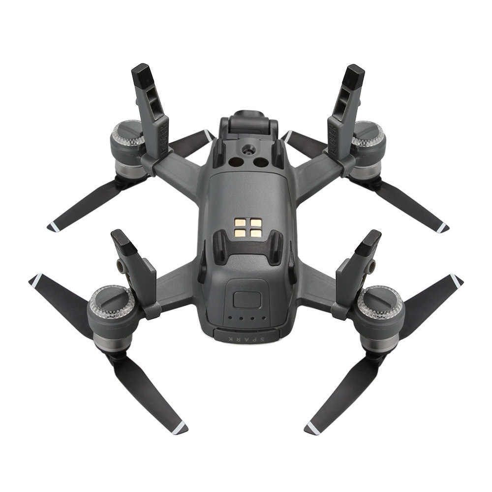 Rcgeek Extended Damping Landing Skids Landing Gear LED Headlamp Light Set For DJI Spark - 0.02kg