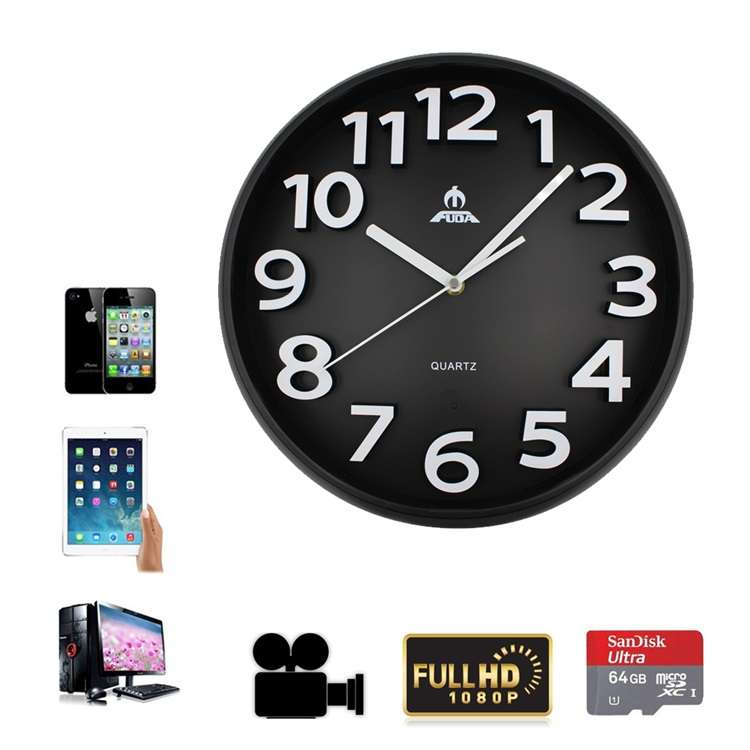 1080P Full HD WiFi Hidden IP Camera Night Vision Smart Phone PC Real Time Viewing Recording Clock -