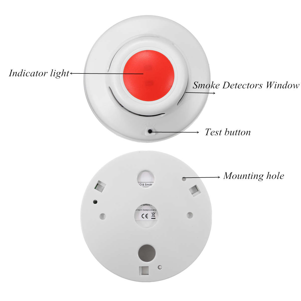 Combination Carbon Monoxide And Smoke Alarm CO andE Smoke Detector Home Security - 0.17kg