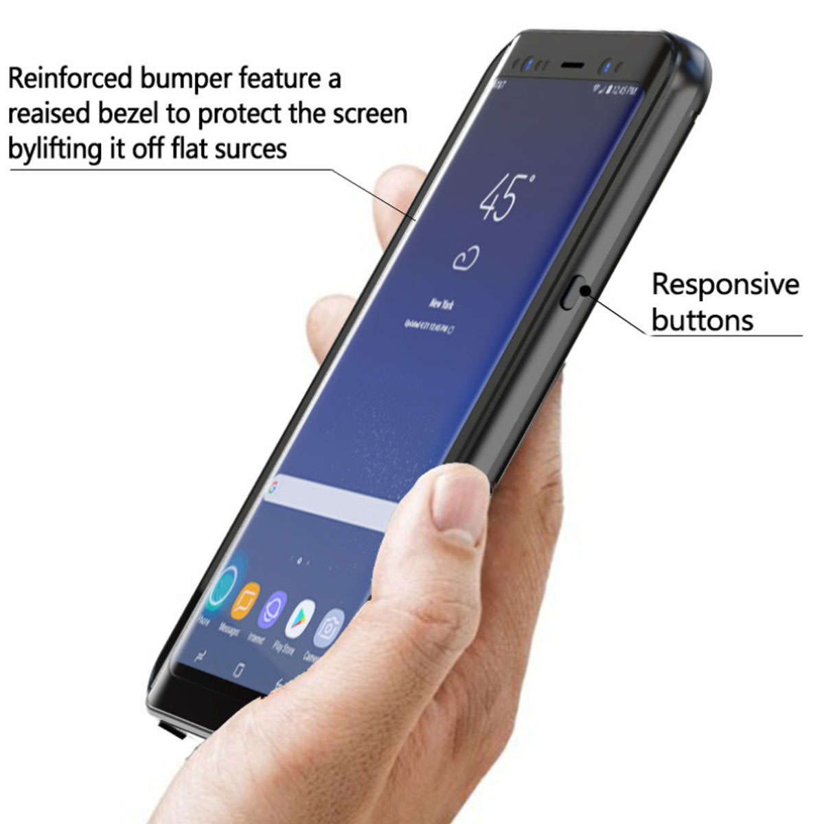 Swimming Waterproof Snowproof Hard PC Case for Samsung Galaxy S8 Plus - 0.09kg