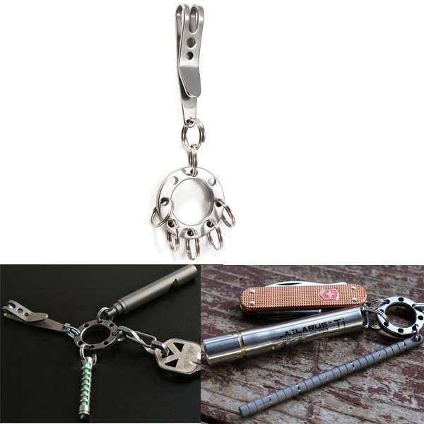 Xtools EDC Mini Suspension Clip Flashlight Clip Key Chain With UFO Buckle