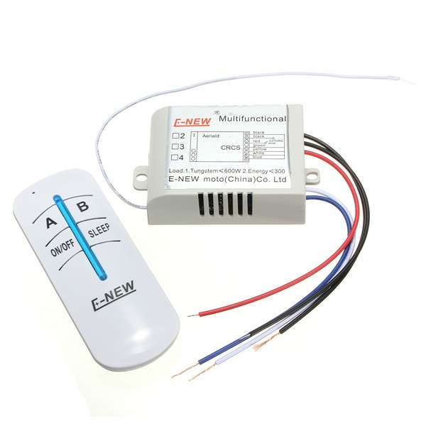 AC 220V To 240V 2 Channels Lamp Wireless Remote Control Switch