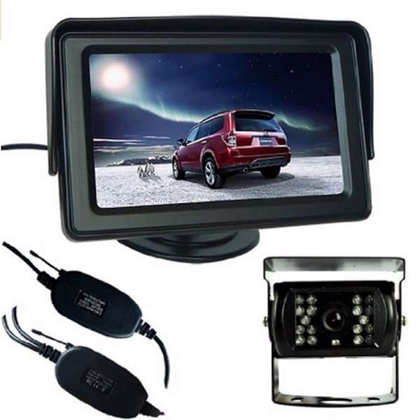 Wireless 4.3 Inch TFT-LCD Car Rear View Monitor + IR Night Vision Rear View Reversing Camera