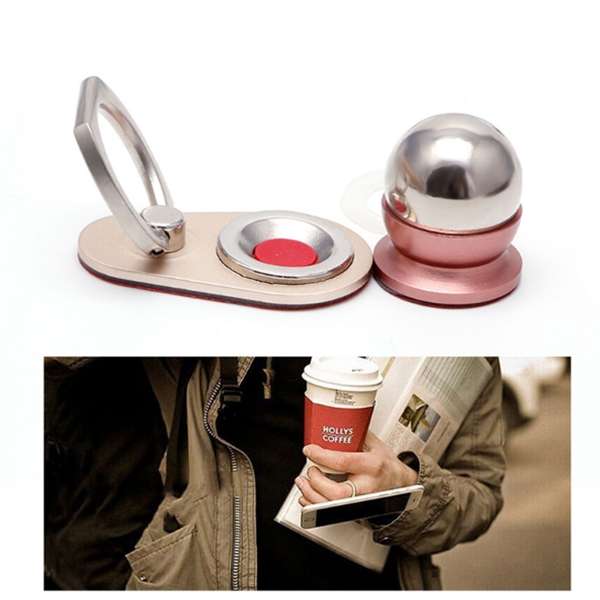 360 Degree Universal Magnetic Ring Car Cell Phone Holder Air Vent Outlet Finger Buckle Stand