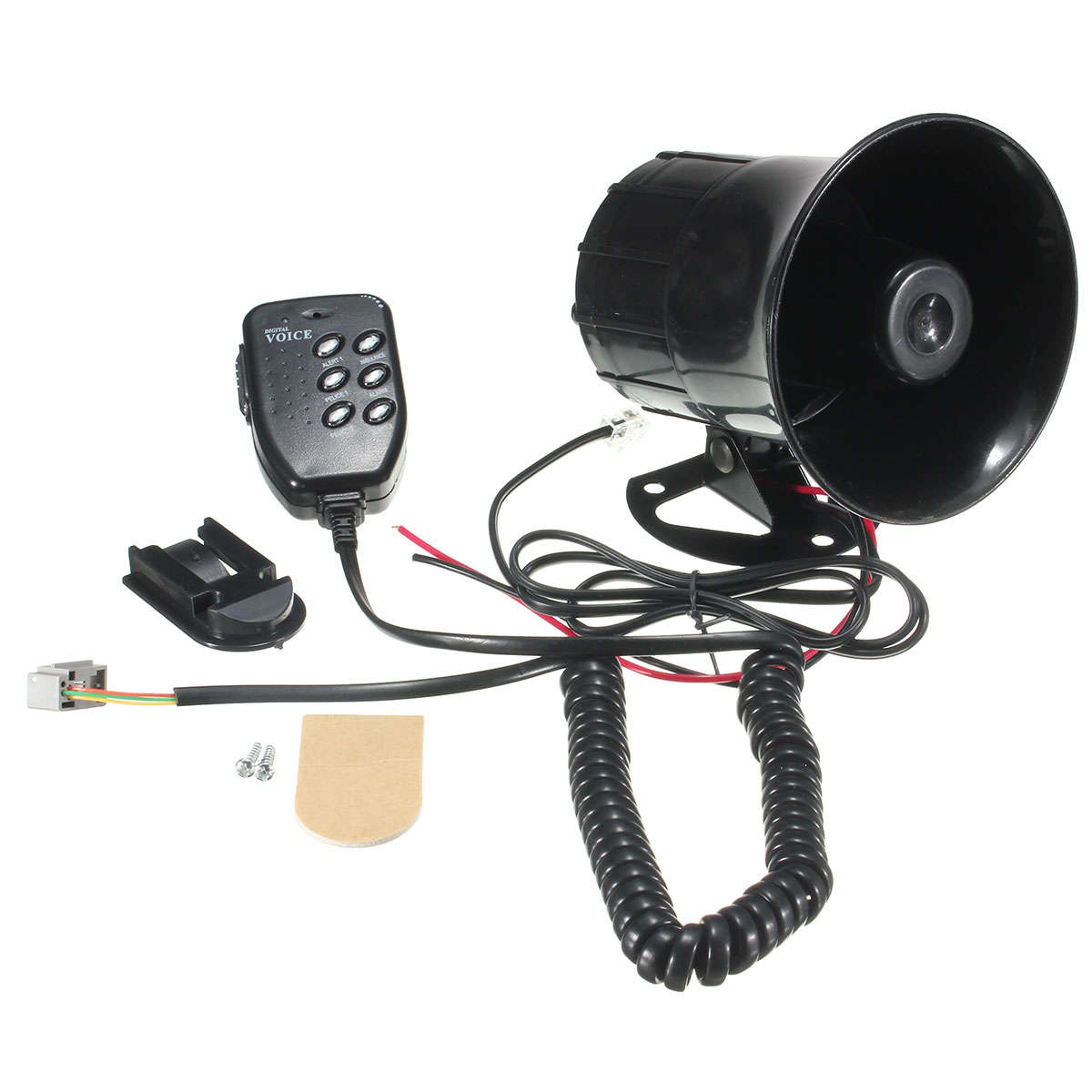 115db Car Motorcycle Megaphone Speaker Audio 6 Sound Siren Horns with MIC