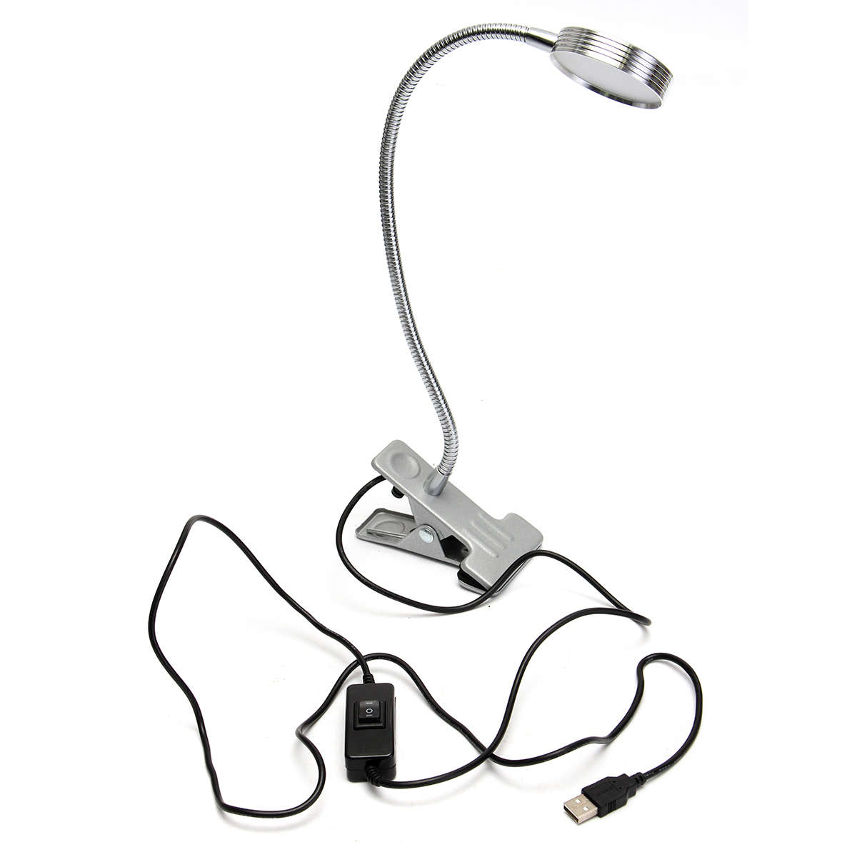 5W Flexiable USB Clip-On LED Table Desktop Light Bedside Laptop Bed Reading Lamp -* F