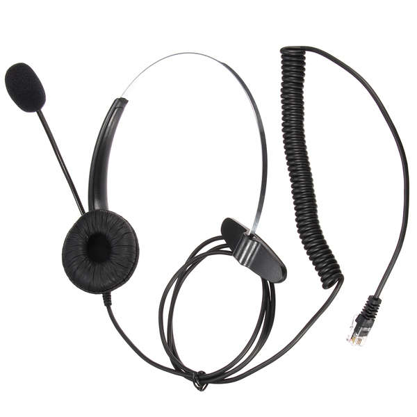 Telephone Noise Cancelling Microphone RJ11 Connector Headset Office Call Centre