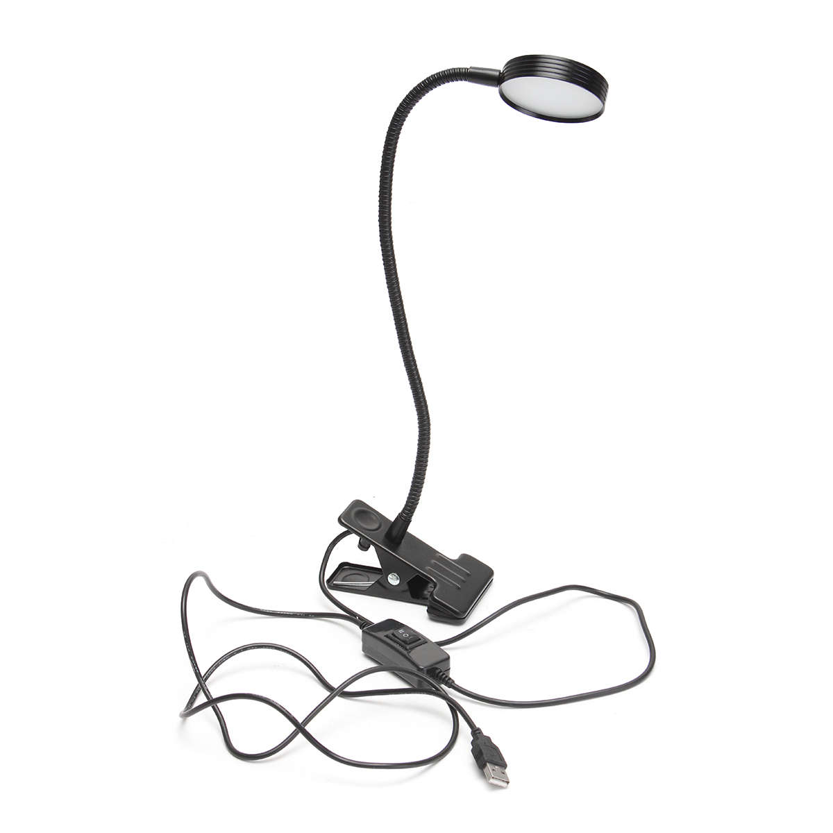 5W Flexiable USB Clip-On LED Table Desktop Light Bedside Laptop Bed Reading Lamp -* F