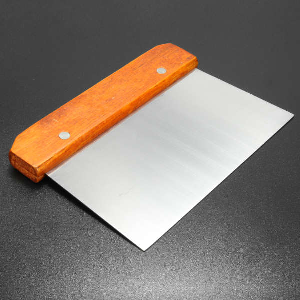 Soap Flour Mold Scraper Loaf Cutter with Straight Wood Handle