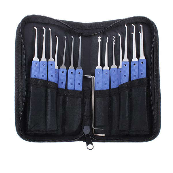 18 in 1 Stainless Steel Lock Pick Set Locksmith Tools