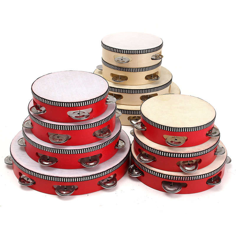 Educational Toy Musical Tambourine Beat Instrument Hand Drum For Children Kids