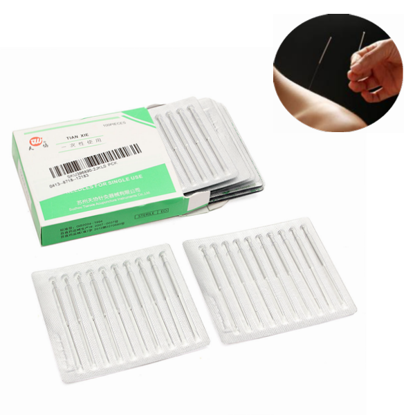 100Pcs Disposable Acupuncture Needles Stainless Steel Single Use Needle 25 X 0.25mm