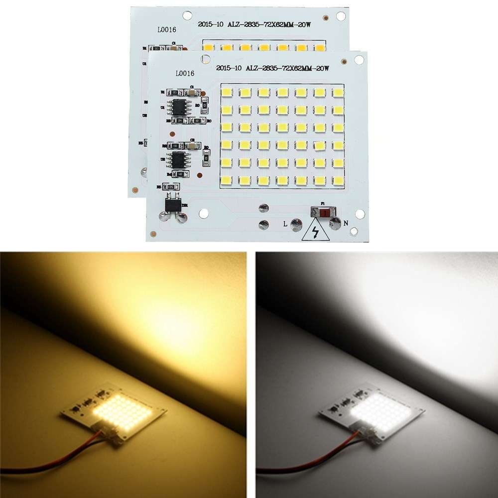 20W SMD2835 Outdoor Smart IC LED COB Chip Bead DIY Floodlight Lamp 220V