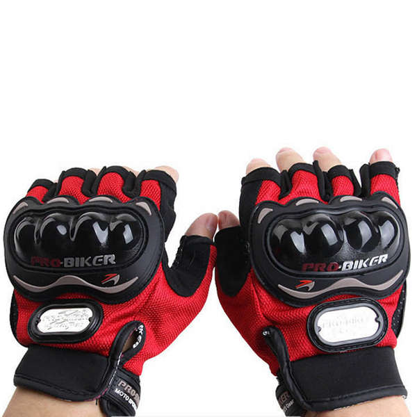 Motorcycle Racing Half Finger Gloves Bike Safety for Pro-biker MCS04 -* Red XXL