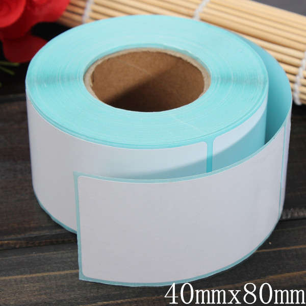 350PCS 40x80mm Printing Label Barcodes Number Thermal Adhesive Paper Sticker
