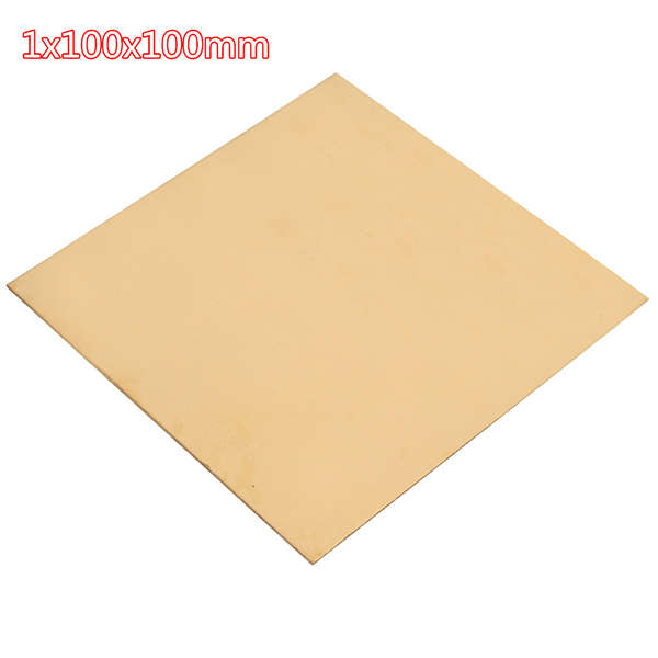 99.99% Pure Copper Brass Metal Safe Using Sheet Plate 1mm*100mm*100mm