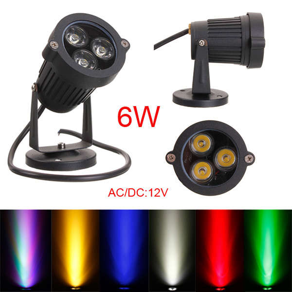 6W LED Flood Spot Light For Landscape Garden Yard Path IP65 DC 12-24V