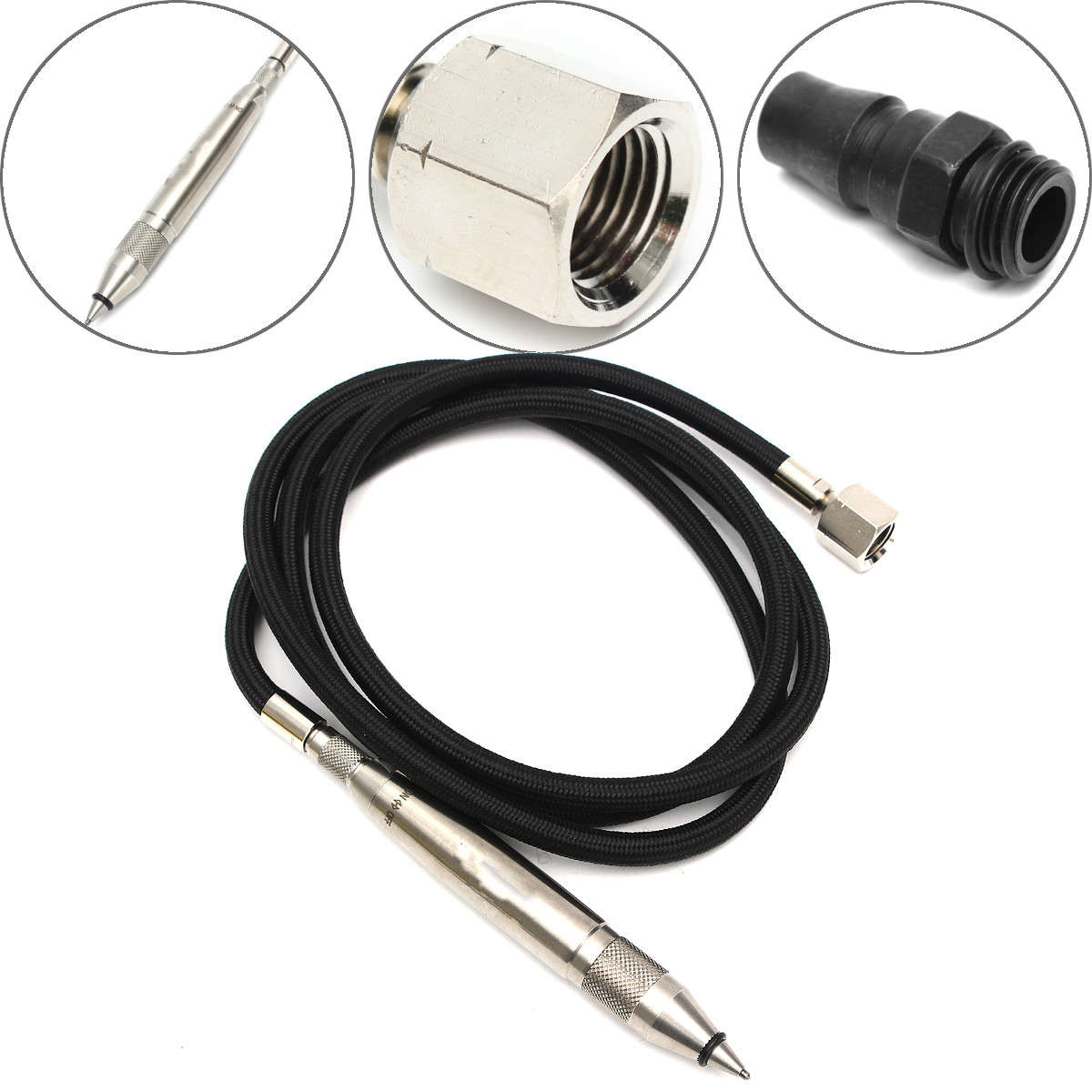 Pneumatic Air Scribe Hammer with Hose Engraving Pen Engraving Tool