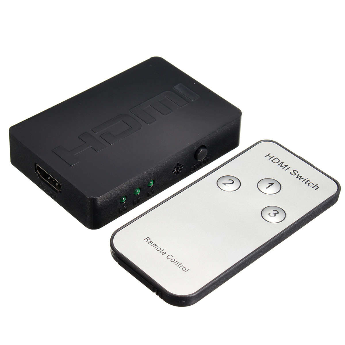 3 Ports HDMI Splitter Switch 1080P 3D for PS TV PC XBOX IR Remote Control