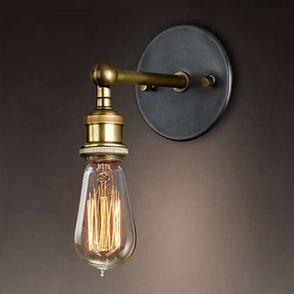 Vintage Iron Wall Light Loft Edison Bulb Lamp For Bedroom Bar Balcony Entrance