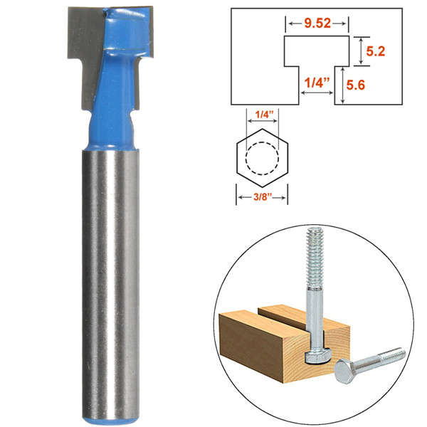 1/4 Inch Shank T-Slot Cutter Woodworking Router Bit