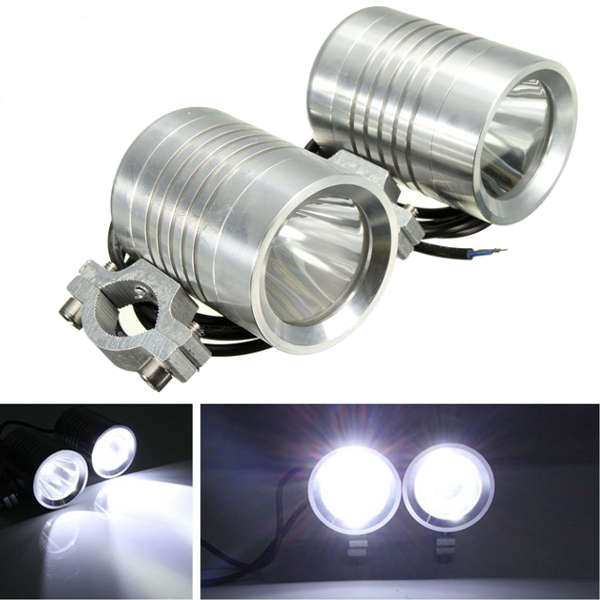 2Pcs 30W U3 LED 12V Motorcycle Car Driving Fog Spot Headlight Lamp