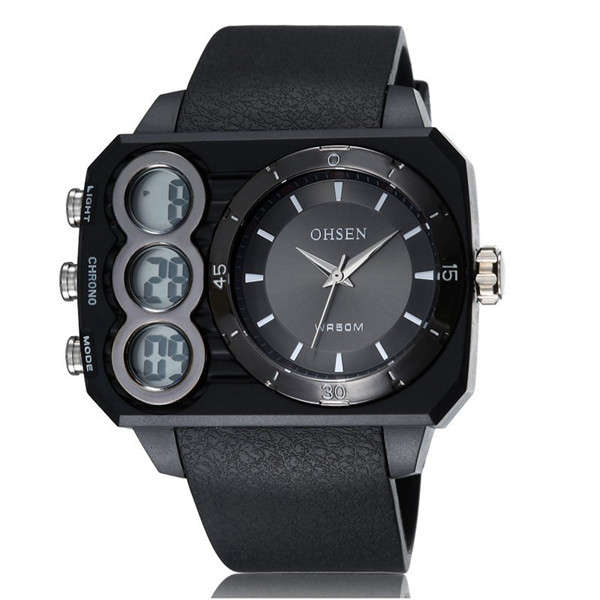 OHSEN AD1503 Men Digital Analog LED Waterproof Watch