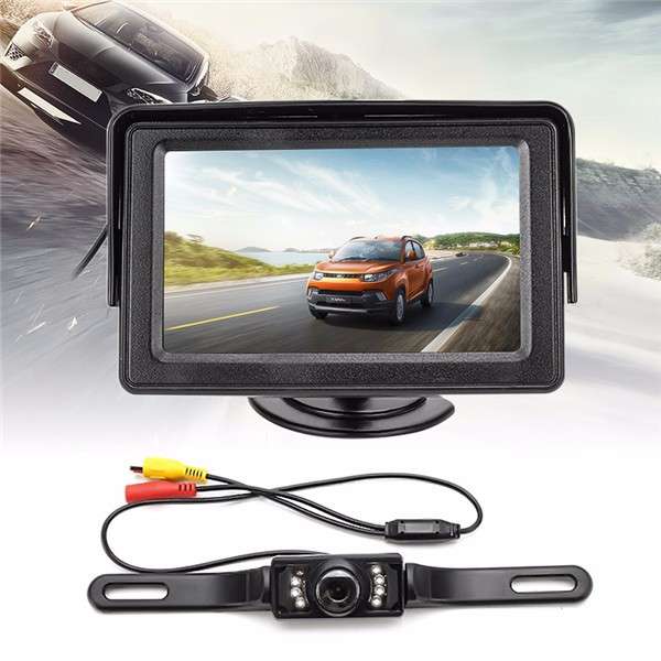 4.3 Inch TFT LCD Monitor 120 Degree Wireless IR Night Vision Reversing Camera Kit