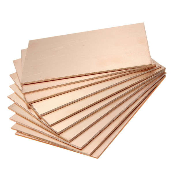 10pcs One-Side Copper Clads PCB Boards 70x100x1.5mm Single Glass Fiber Boards