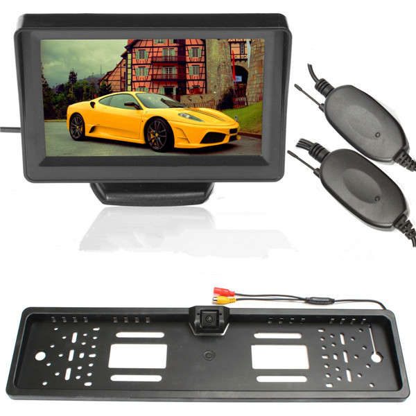 Wireless Car 4.3 Inch TFT LCD Monitor + 170¿¿ Reversing Backup Camera License EU