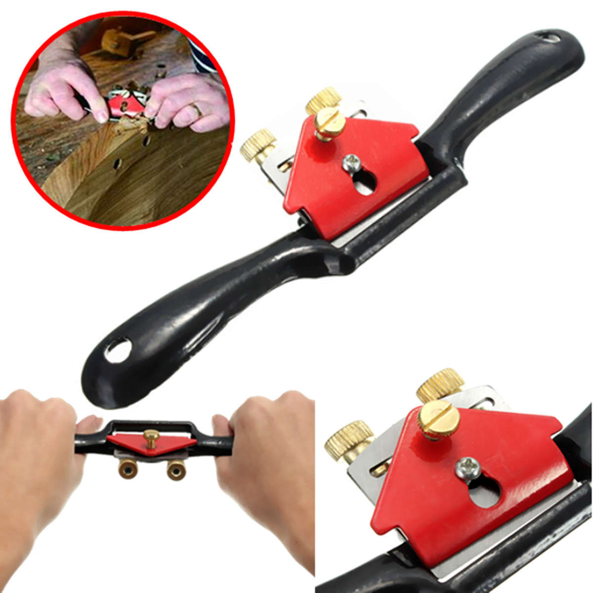 9 Inch Adjustable Wood Craft Metal Blade Spoke Shave Plane Woodworking Hand Tool